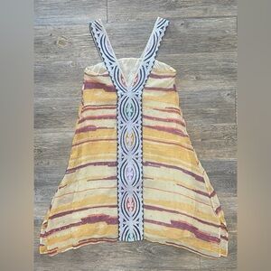 A Common Thread Silk Dress Small Rozae Nichols Silk Boho Asymmetrical Beach